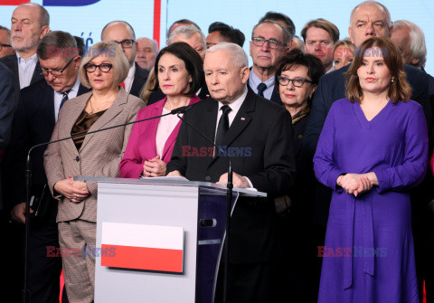 Konferencja prezesa PiS Jarosława Kaczyńskiego