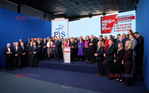 Konferencja prezesa PiS Jarosława Kaczyńskiego