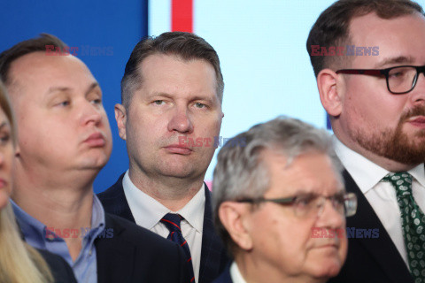 Konferencja prezesa PiS Jarosława Kaczyńskiego