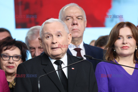 Konferencja prezesa PiS Jarosława Kaczyńskiego