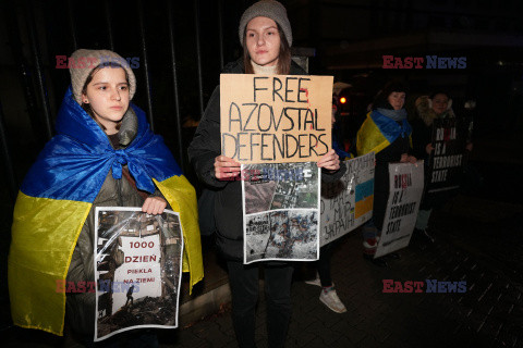 1000 Dzień Piekła - protest przed ambasadą Rosji