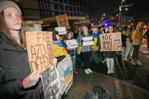 1000 Dzień Piekła - protest przed ambasadą Rosji