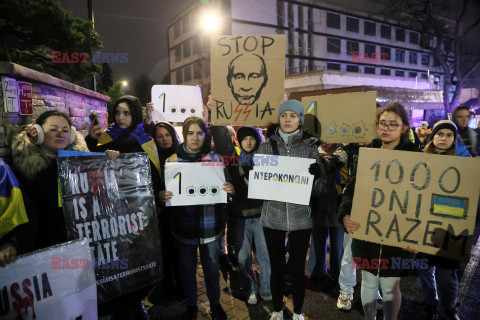 1000 Dzień Piekła - protest przed ambasadą Rosji