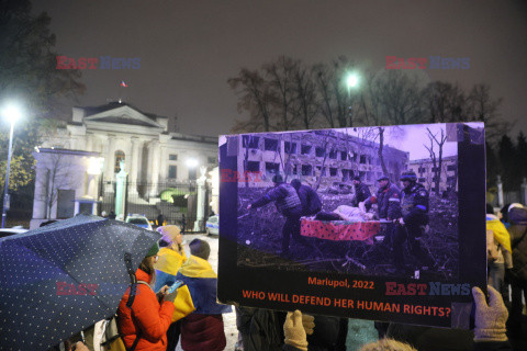 1000 Dzień Piekła - protest przed ambasadą Rosji