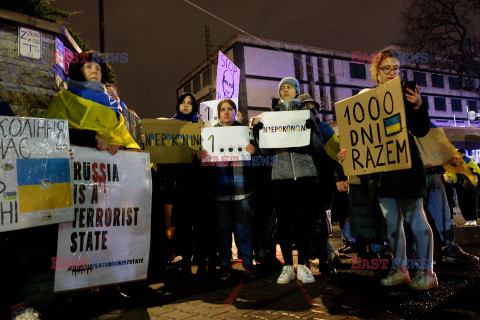 1000 Dzień Piekła - protest przed ambasadą Rosji