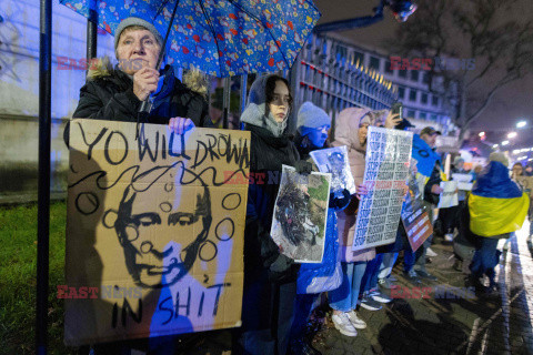 1000 Dzień Piekła - protest przed ambasadą Rosji