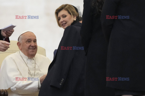 Ołena Zełenska na audiencji u papieża Franciszka