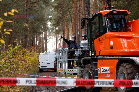 Policja likwiduje obóz przeciwników budowy fabryki Tesli pod Berlinem