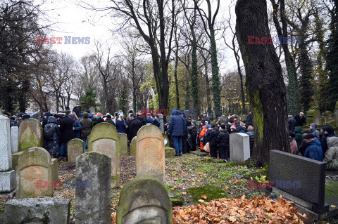 Pogrzeb Tadeusza Jakubowicza na cmentarzu żydowskim w Krakowie