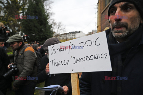 Pogrzeb Tadeusza Jakubowicza na cmentarzu żydowskim w Krakowie