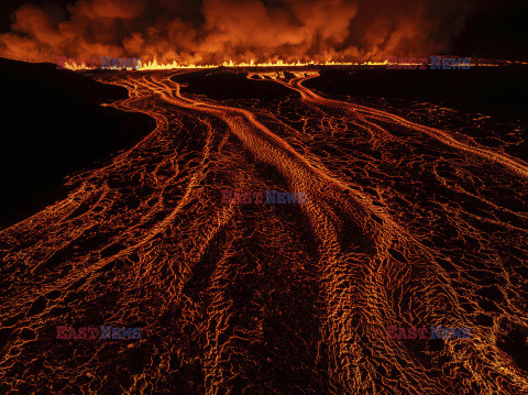 Nowa erupcja wulkanu na półwyspie Reykjanes w Islandii