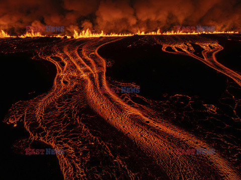 Nowa erupcja wulkanu na półwyspie Reykjanes w Islandii