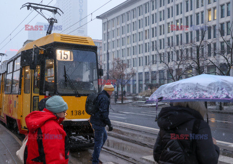 Pierwszy śnieg w Warszawie