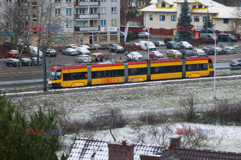 Pierwszy śnieg w Warszawie