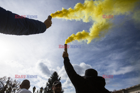 Protest taksówkarzy w Sofii