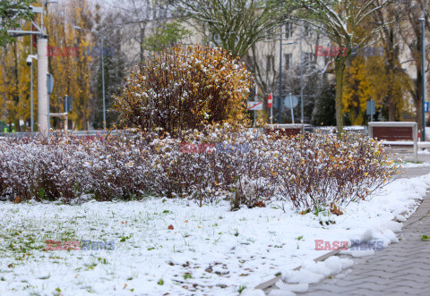 Pierwszy śnieg w Warszawie