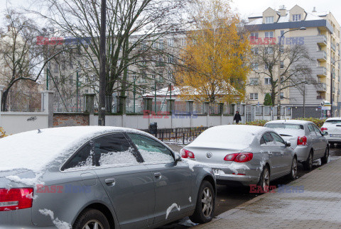 Pierwszy śnieg w Warszawie