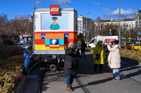 Tramwaj z klocków LEGO w Budapeszcie