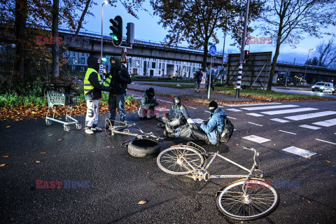 Demonstracja przeciwko targom broni w Rotterdamie