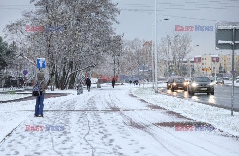 Pierwszy śnieg w Warszawie