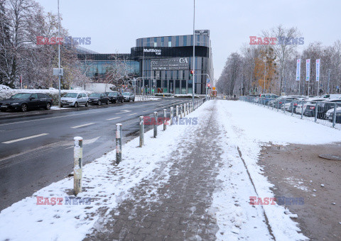 Pierwszy śnieg w Warszawie