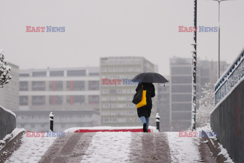 Pierwszy śnieg w Warszawie