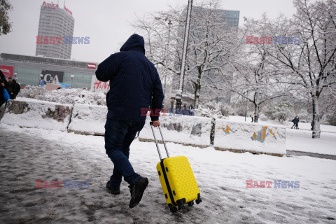 Pierwszy śnieg w Warszawie