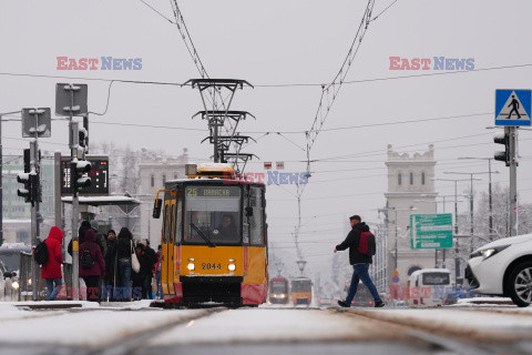 Pierwszy śnieg w Warszawie