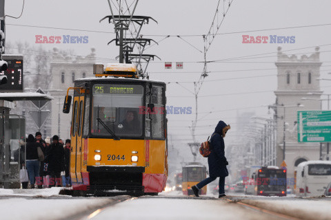 Pierwszy śnieg w Warszawie