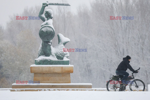 Pierwszy śnieg w Warszawie