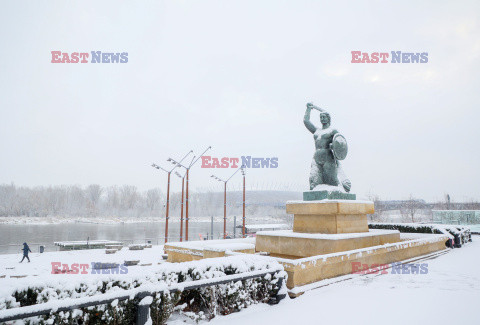 Pierwszy śnieg w Warszawie