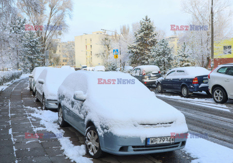 Pierwszy śnieg w Warszawie