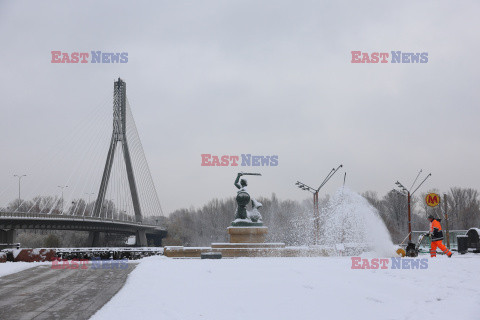 Pierwszy śnieg w Warszawie