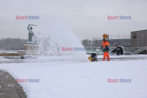 Pierwszy śnieg w Warszawie