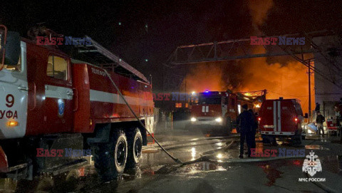 Pożar w budynku przemysłowym w rosyjskiej Ufie