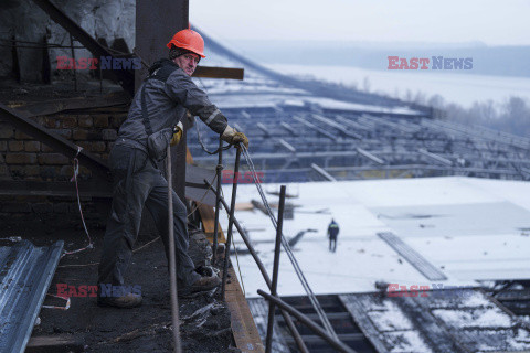 Naprawa zniszczonej elektrowni DTEK w Ukrainie