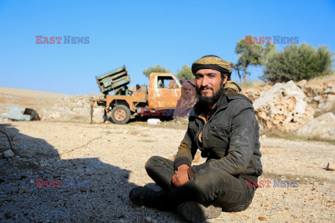 Syryjscy rebelianci podczas ofensywy w Aleppo