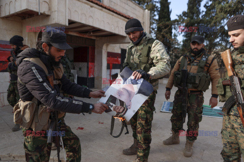 Syryjscy rebelianci podczas ofensywy w Aleppo