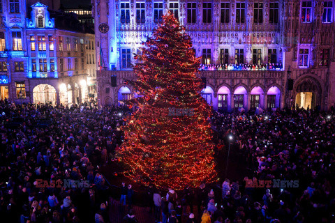 Świąteczne iluminacje w Brukseli