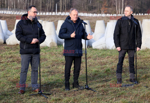 Donald Tusk odwiedził pierwszy odcinek Tarczy Wschód