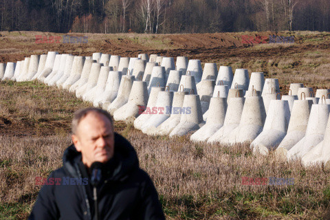 Donald Tusk odwiedził pierwszy odcinek Tarczy Wschód