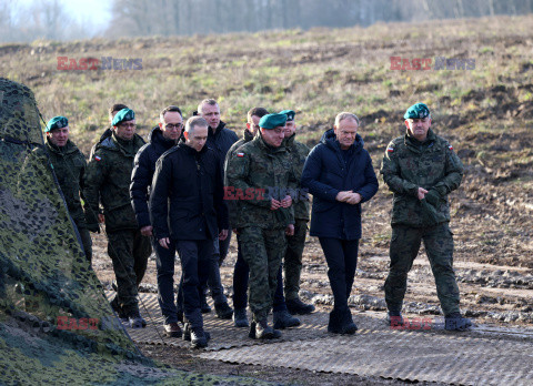 Donald Tusk odwiedził pierwszy odcinek Tarczy Wschód