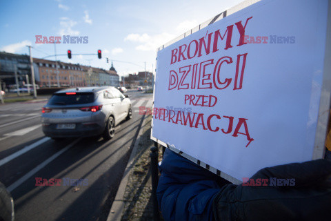 Protest Tak dla edukacji! Nie dla deprawacji! w Gdańsku