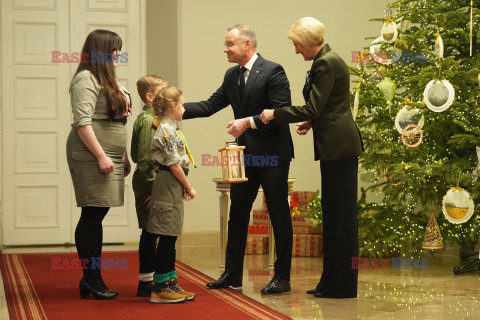 Betlejemskie Światło Pokoju w Pałacu Prezydenckim