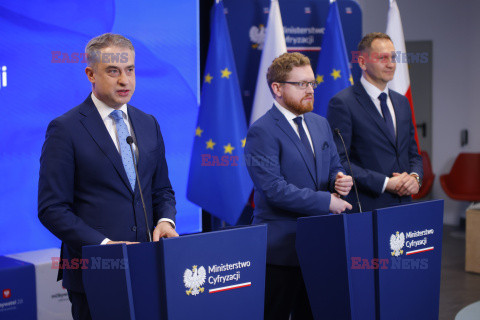 Konferencja wicepremiera i ministra cyfryzacji Krzysztofa Gawkowskiego