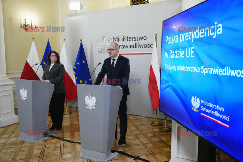 Konferencja Ministra Sprawiedliwości i Dyrektor Departamentu Prawa Europejskiego