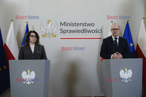 Konferencja Ministra Sprawiedliwości i Dyrektor Departamentu Prawa Europejskiego