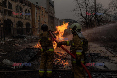 Rosyjski atak rakietowy na Kijów