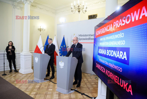 Konferencja prasowa Ministerstwa Sprawiedliwości ws. Marcina Romanowskiego