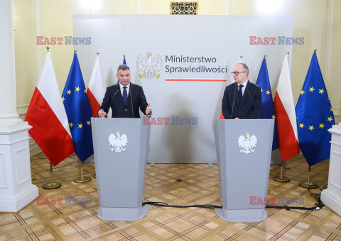 Konferencja prasowa Ministerstwa Sprawiedliwości ws. Marcina Romanowskiego